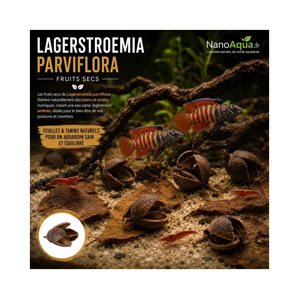 10 FRUITS SECS LAGERSTROEMIA PARVIFLORA