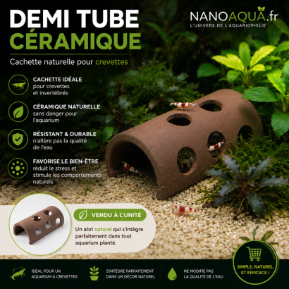 DEMI TUBE CERAMIQUE 8 TROUS