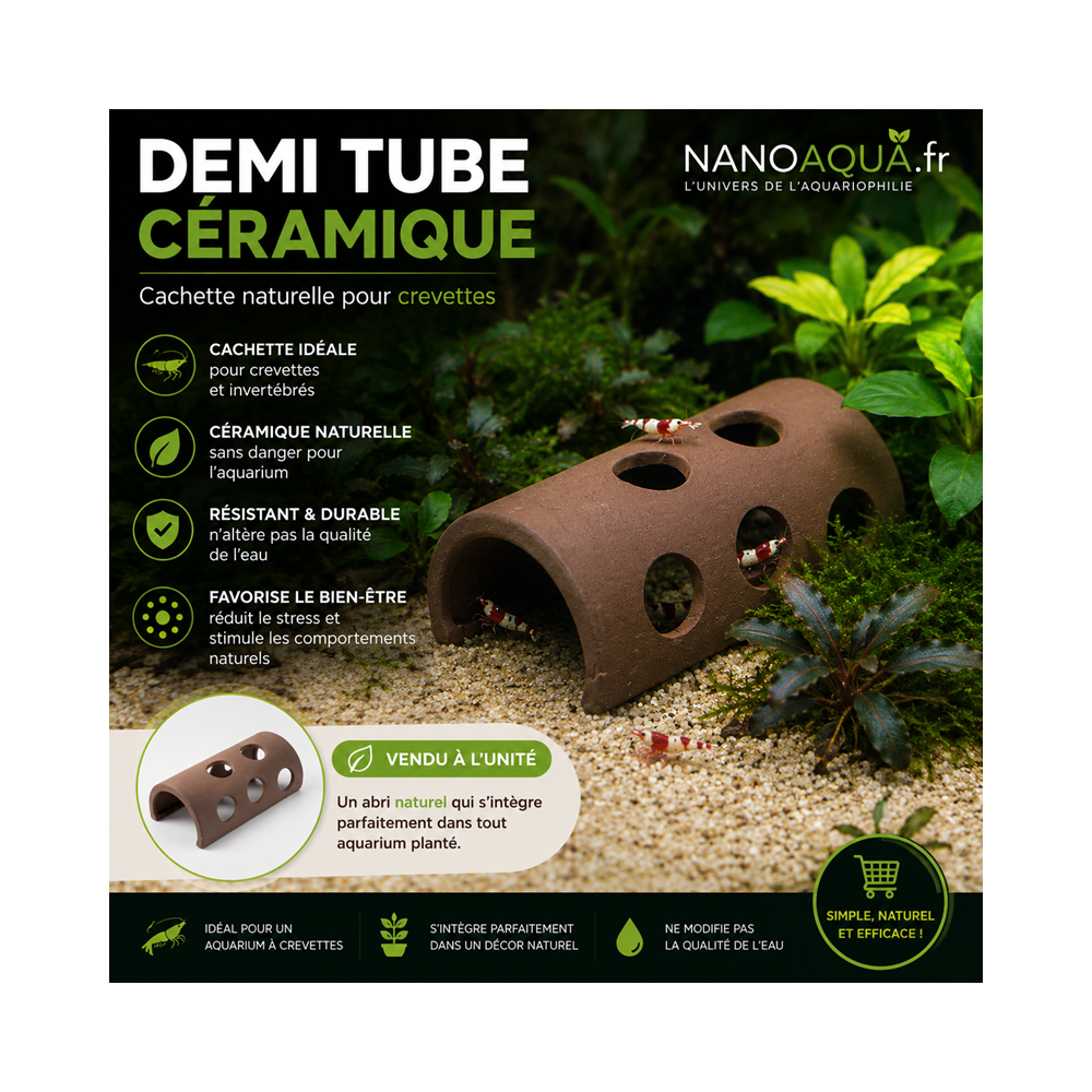 DEMI TUBE CERAMIQUE 8 TROUS