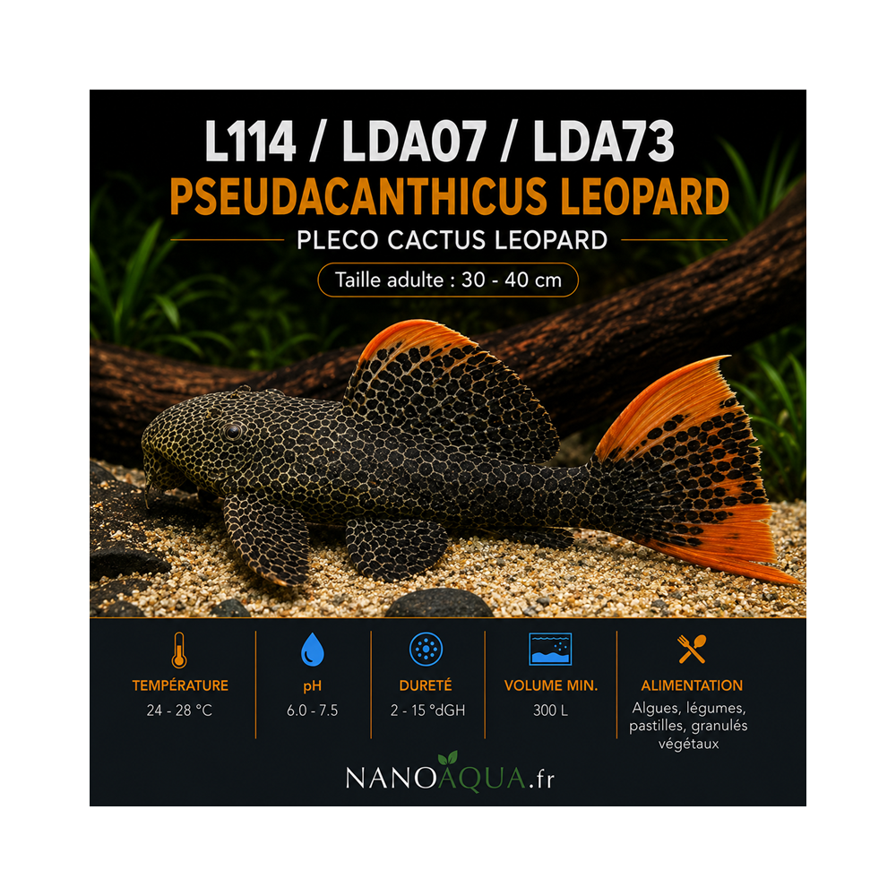 PLECO CACTUS LEOPARD / L114 LDA07 LDA73 PSEUDACANTHICUS LEOPARD