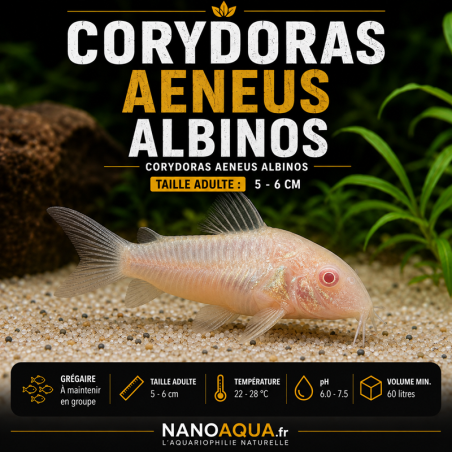 CORYDORAS AENEUS ALBINOS