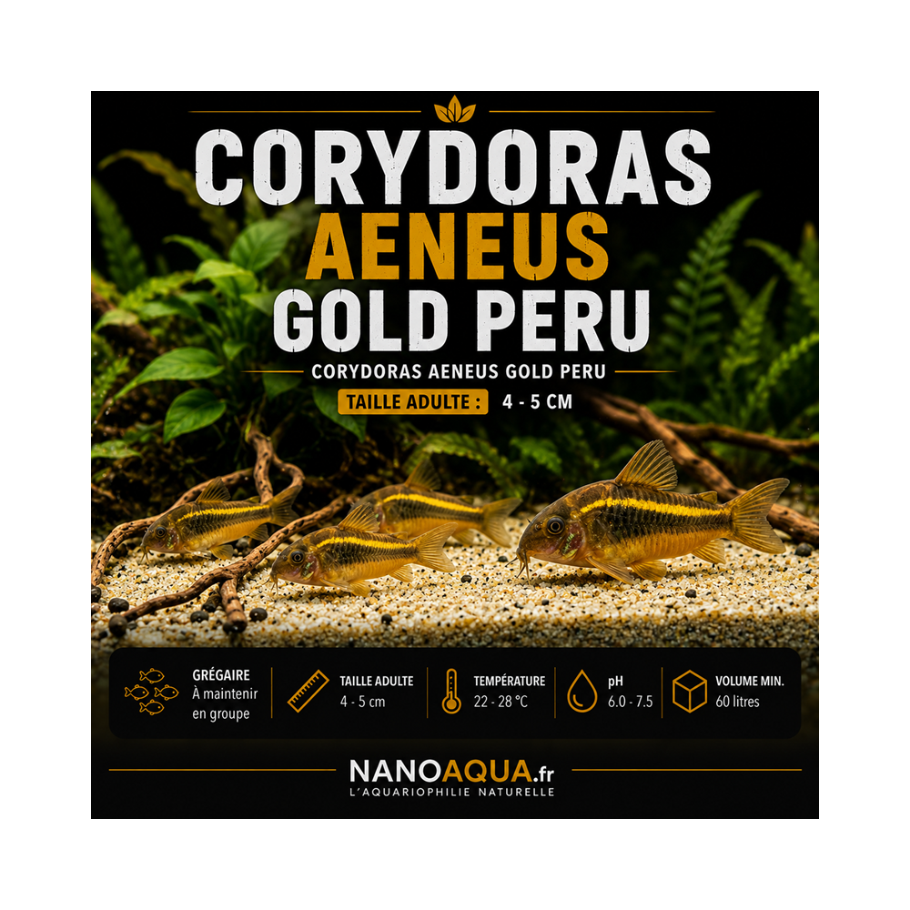 CORYDORAS AENEUS GOLD PERU / GOLD STRIPE