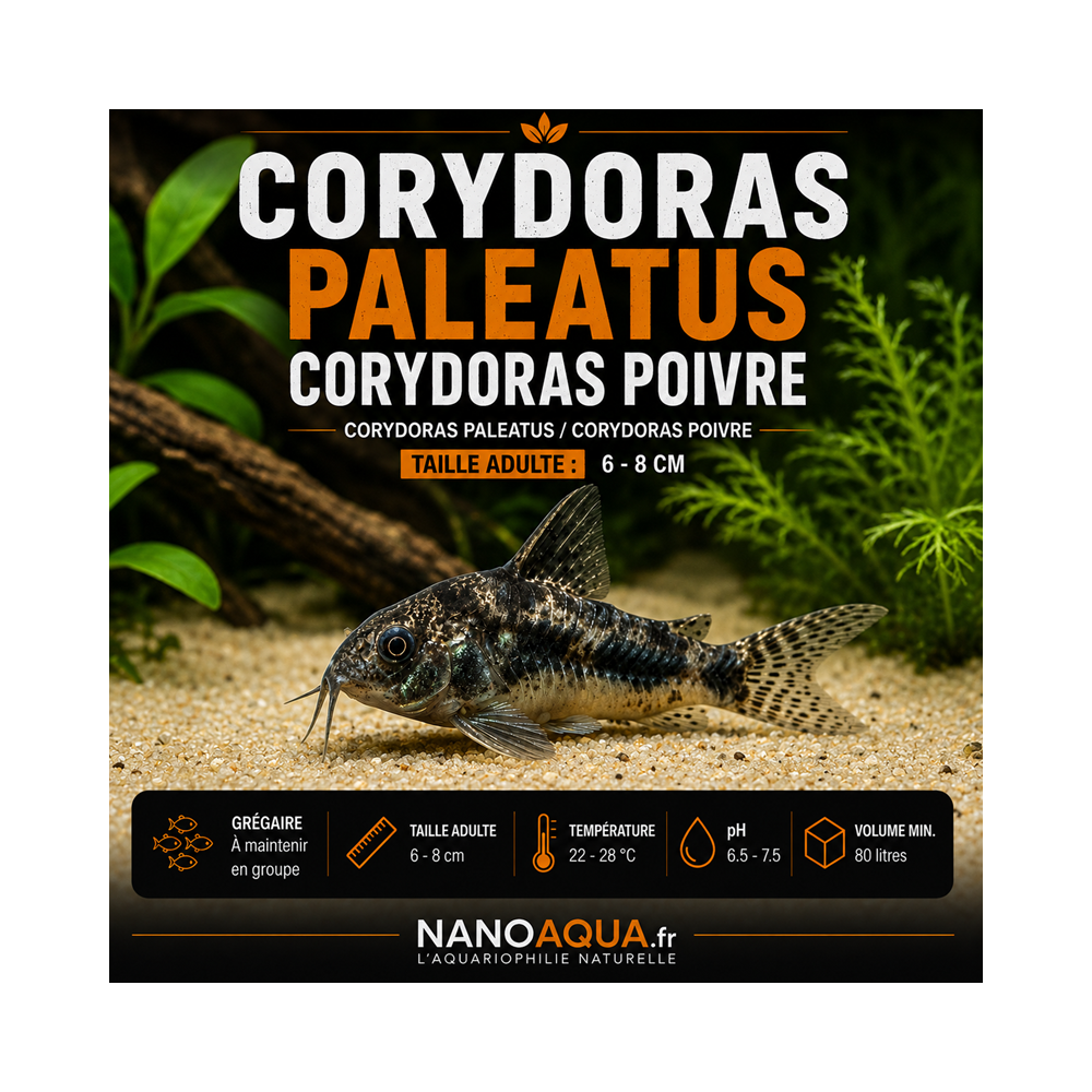 CORYDORAS PALEATUS / CORYDORAS POIVRE
