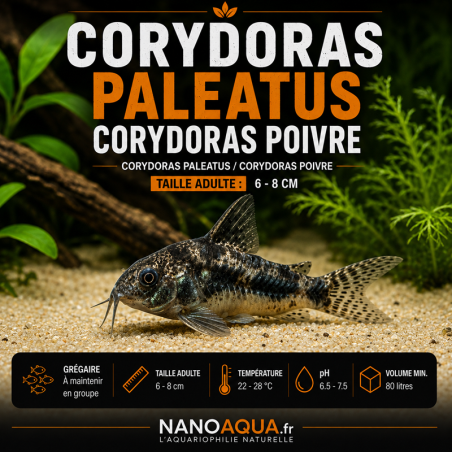 CORYDORAS PALEATUS / CORYDORAS POIVRE