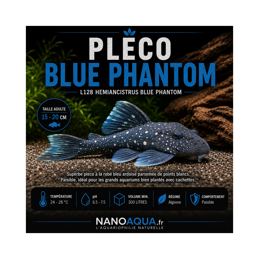 PLECO BLUE PHANTOM / L128 HEMIANCISTRUS BLUE PHANTOM