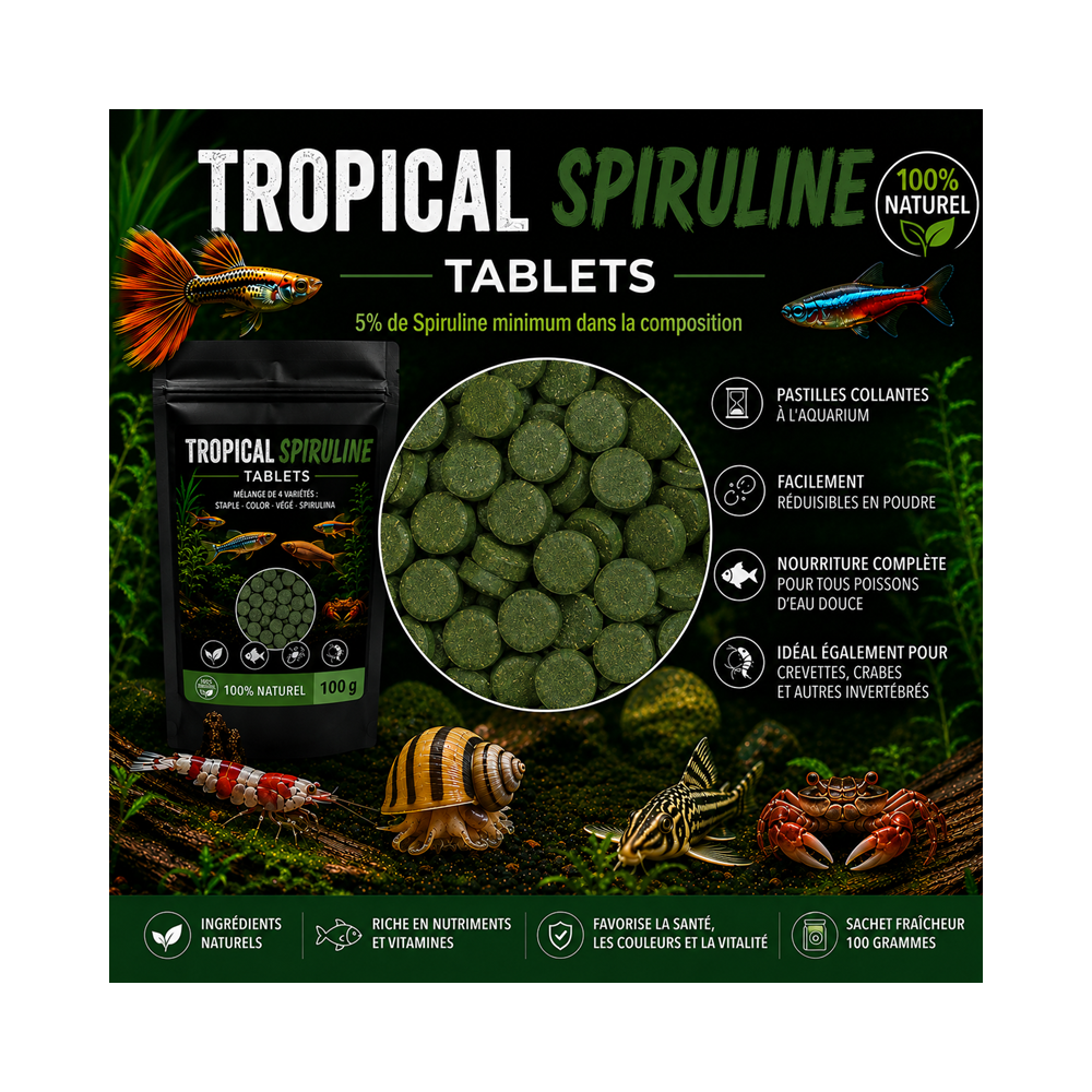 TROPICAL SPIRULINA TABLETS