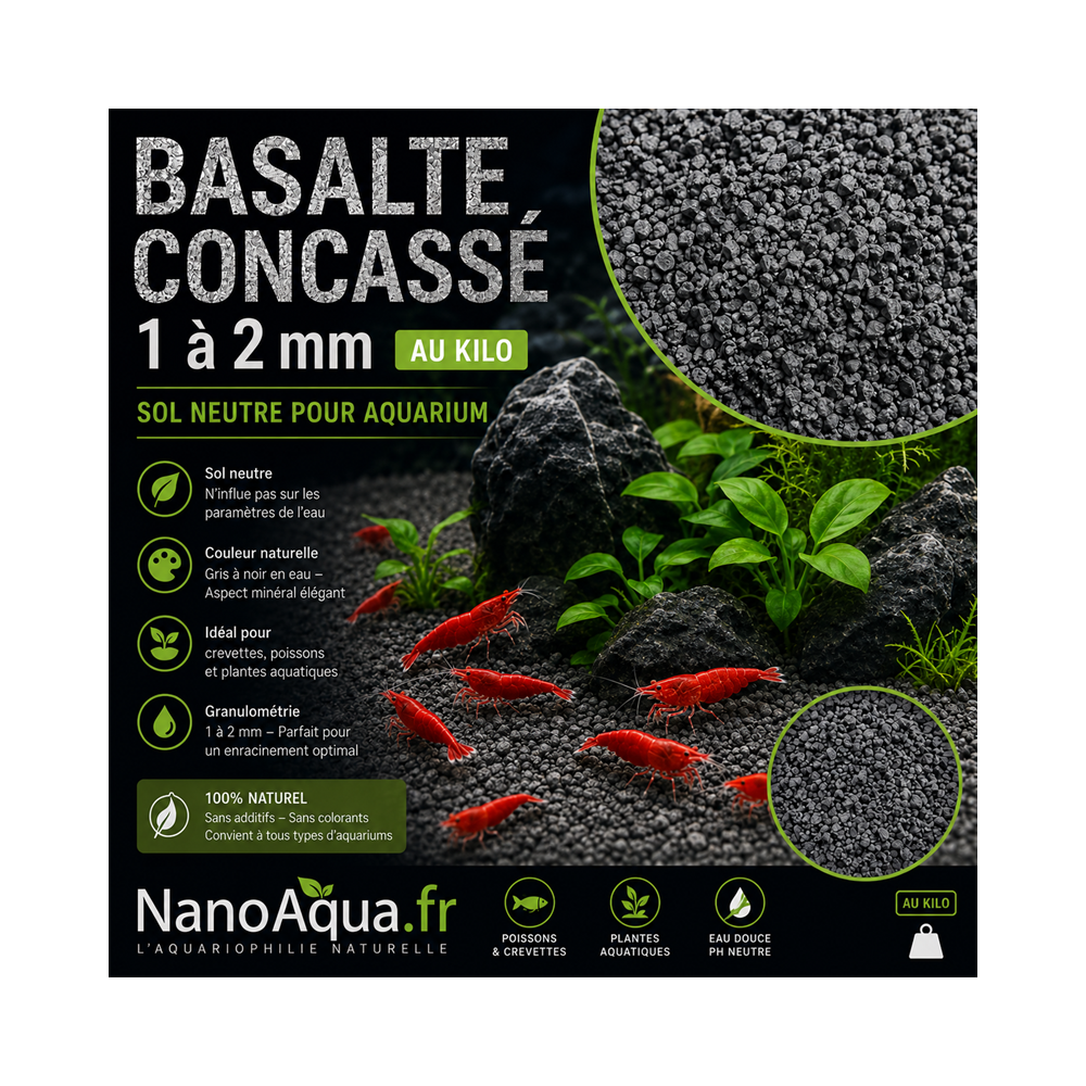 BASALTE CONCASSE 1 à 2mm