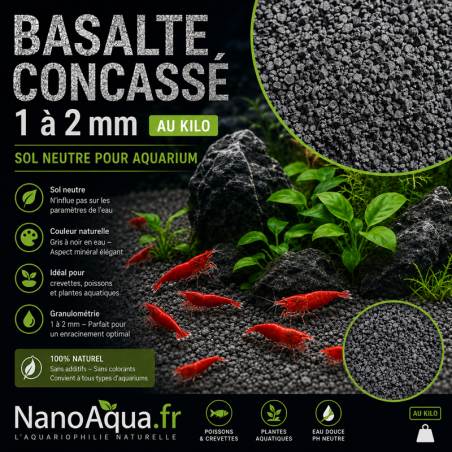 BASALTE CONCASSE 1 à 2mm