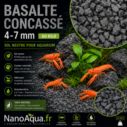 BASALTE CONCASSE 4 à 7mm