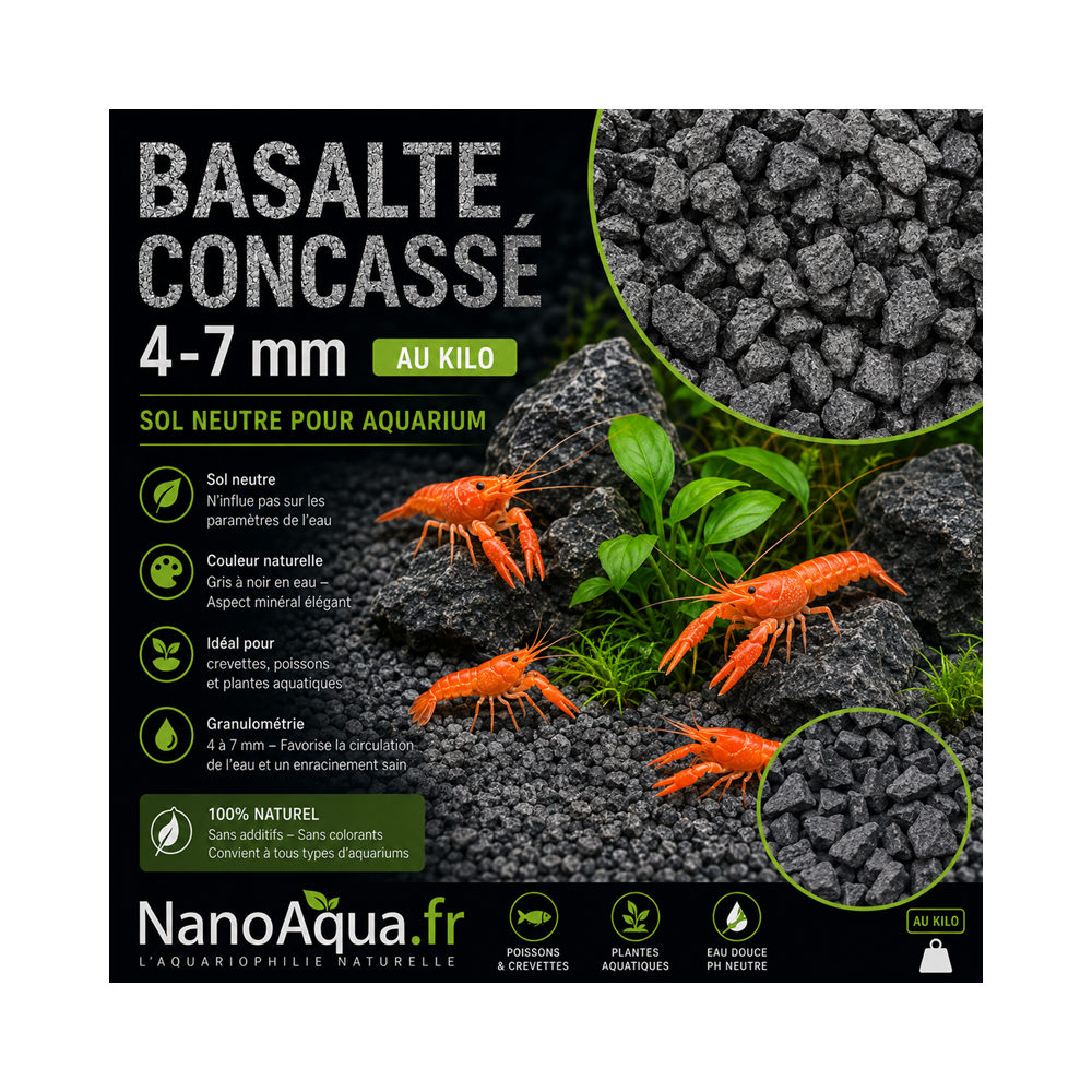 BASALTE CONCASSE 4 à 7mm
