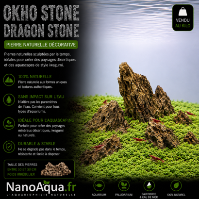 Pierre Okho stone / dragon stone aquarium au kilo