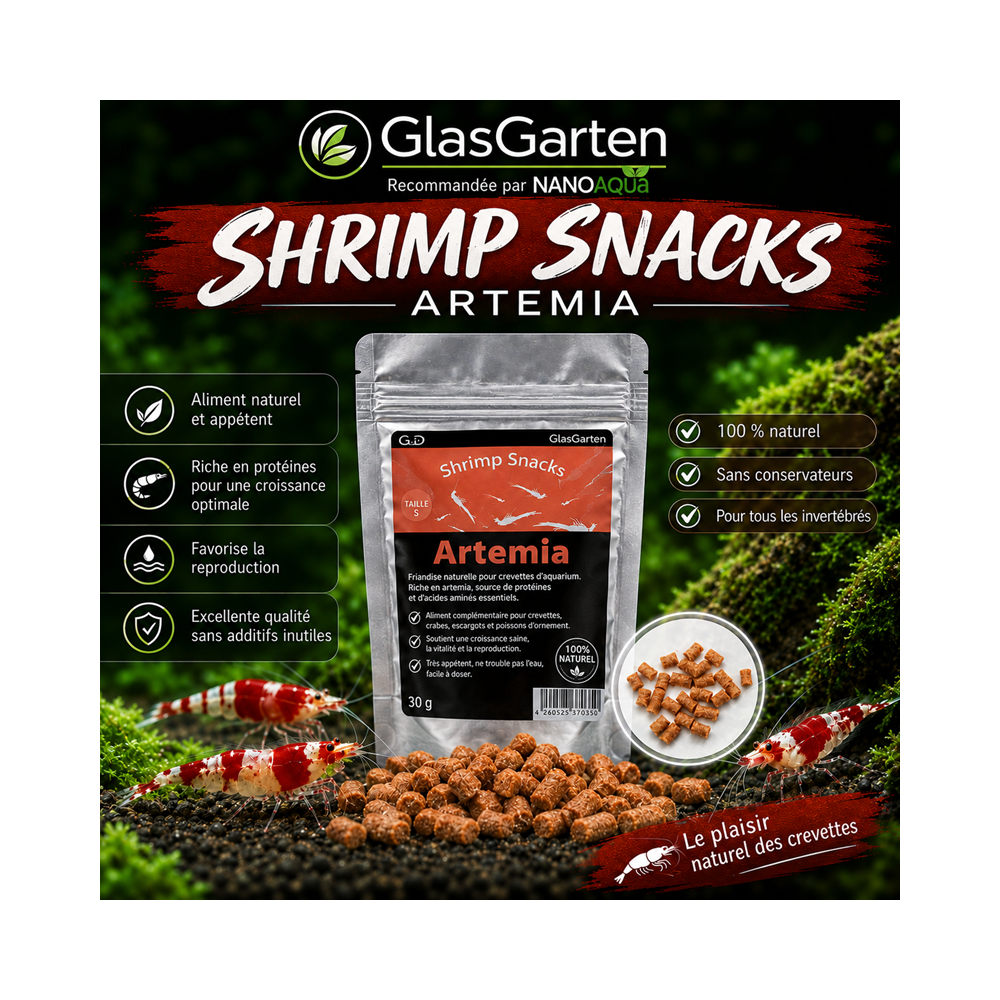 GLASGARTEN SHRIMP SNACKS ARTEMIA
