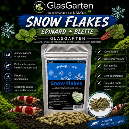 GLASGARTEN SNOW FLAKES EPINARD+BLETTE